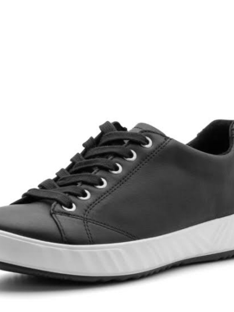 Ara Women's Alexandria Shoe Sneaker Black Leather Size Women 6 Nib